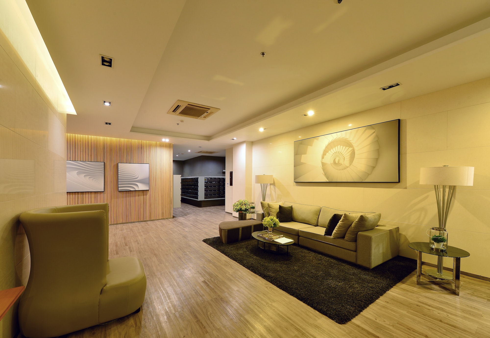 Luxury private lobby in a condominium