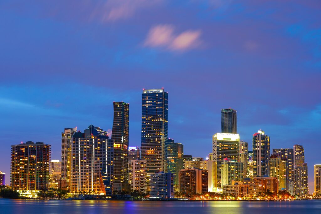 Miami city long exposure